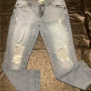 Kancan Distressed Straight Leg Jeans Size 15/31